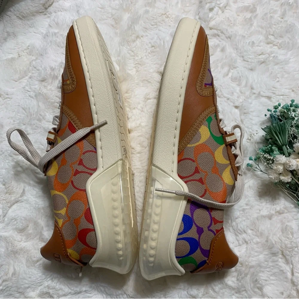 COACH Men Citysole Court Sneaker In Rainbow Signature Canvas - Picture 11 of 14